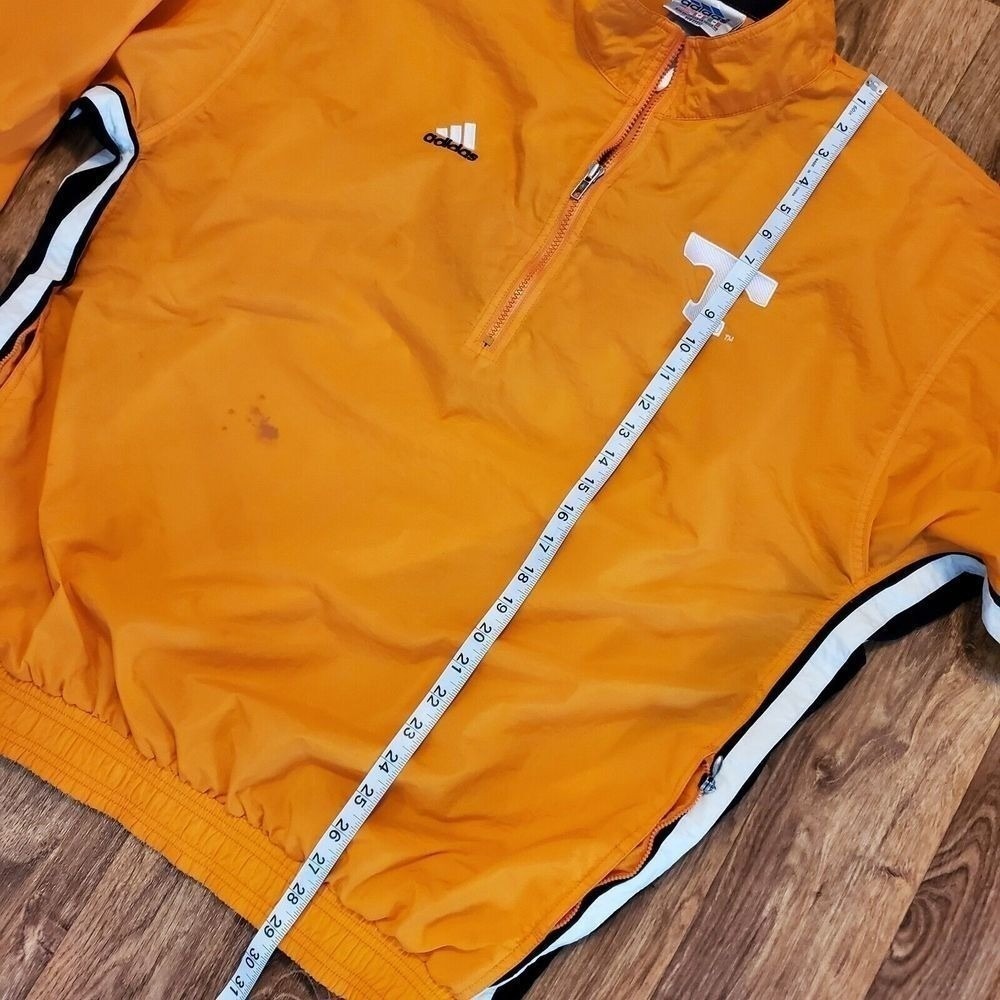 Vintage 90s Adidas‎ Tennessee Vols Pullover Jacket Men XL Orange Striped - Picture 11 of 13